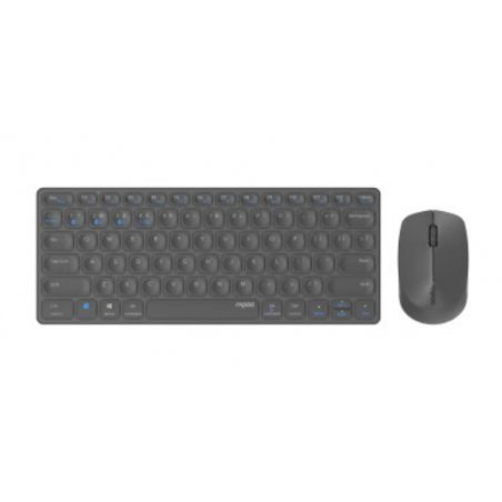 Hama 9600M keyboard Mouse included QWERTY German Grey
