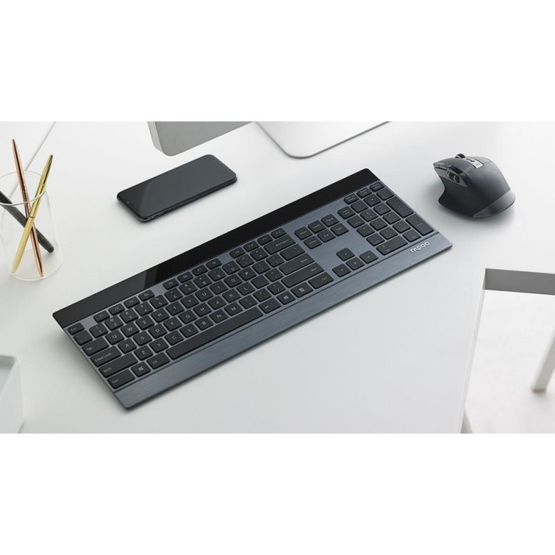 Rapoo 9900m clavier Souris incluse QWERTZ Noir