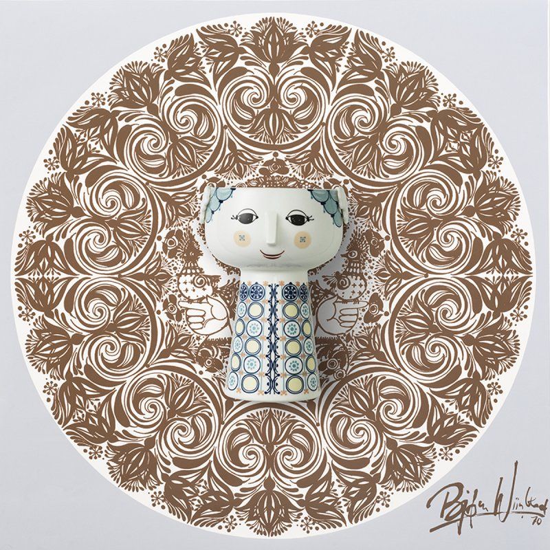 Bjørn Wiinblad EVA vase Other Porcelain Blue