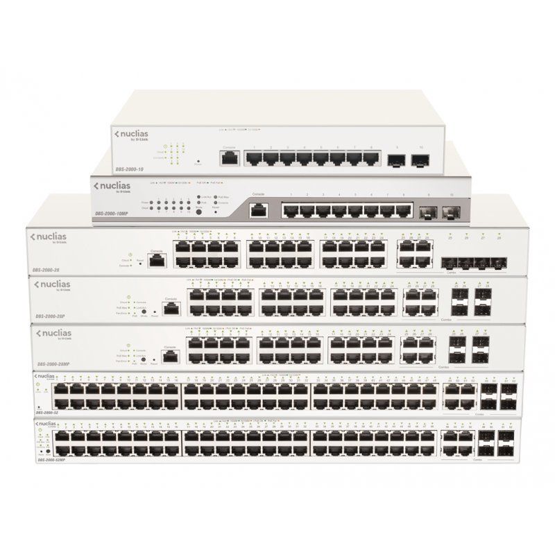 D-Link DBS-2000-52MP/E network switch Managed L2 Gigabit Ethernet (10/100/1000) Power over Ethernet (PoE) White
