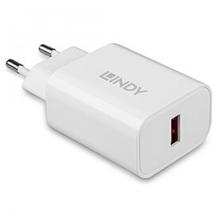 LINDY 18W Single Port USB Type A Charger