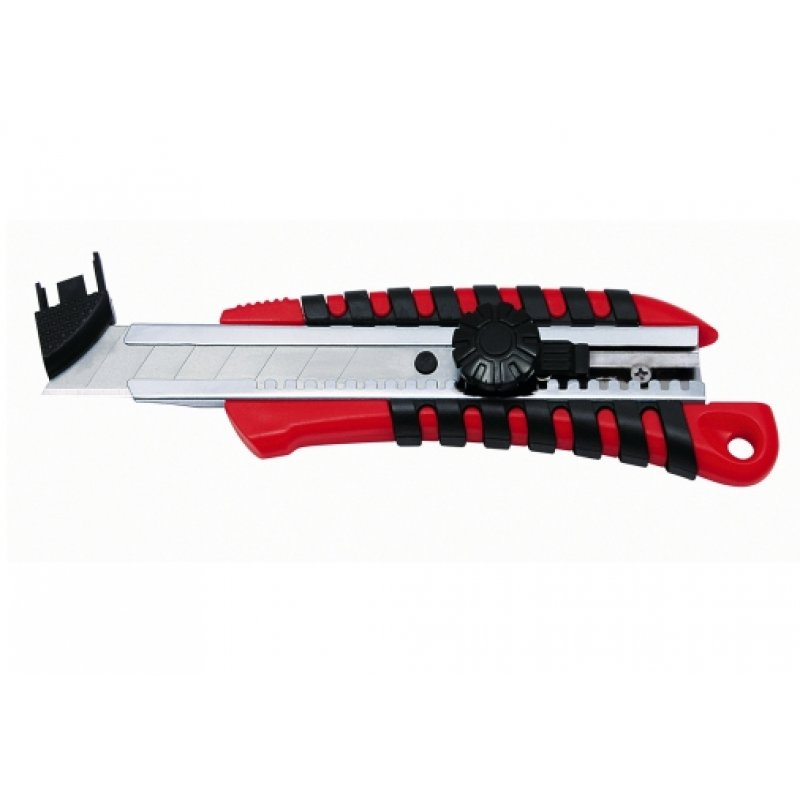 Cutter universel plastique Wedo Pro 18mm (Rouge/Noir)