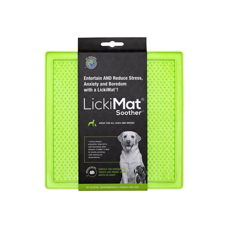 LICKI MAT - Dog Bowl Soother Green 20X20Cm - (645.5342)