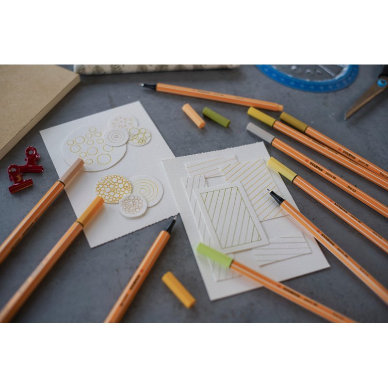 STABILO - Pen 88 fineliner ARTY, cardboard wallet of 65 colors