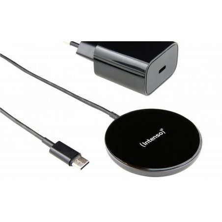 Intenso Magnetic Wireless Charger MB1 - Magnetisches Induktionsladepad, Schwarz