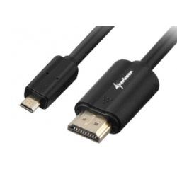 Sharkoon 1.5m, HDMI/Micro HDMI HDMI cable HDMI Type A (Standard) HDMI Type D (Micro) Black