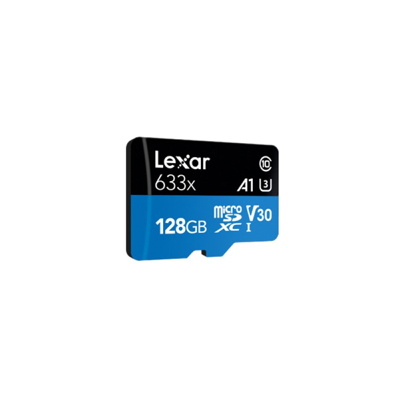 Carte micro SDXC 128GO 633X Lexar avec adaptateur