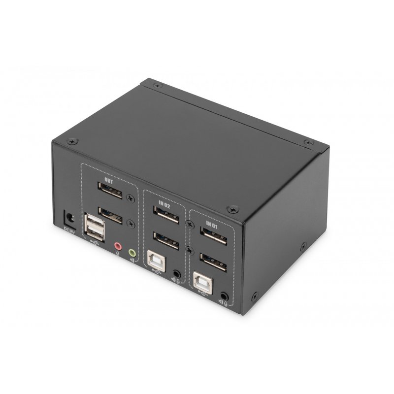 DIGITUS DS-12862 - KVM-/Audio-/USB-Switch - 2 Anschlüsse