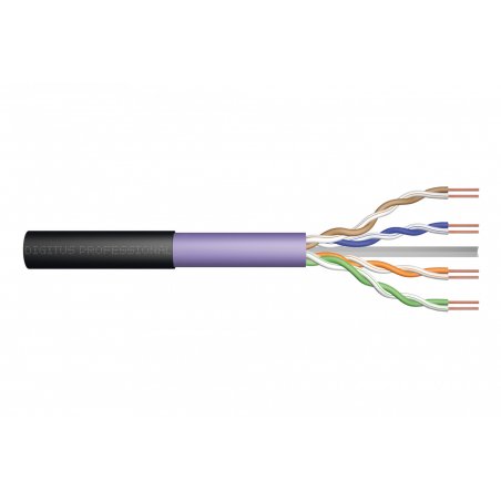 DIGITUS Professional Installation Cable - Bulkkabel - 500 m - Schwarz
