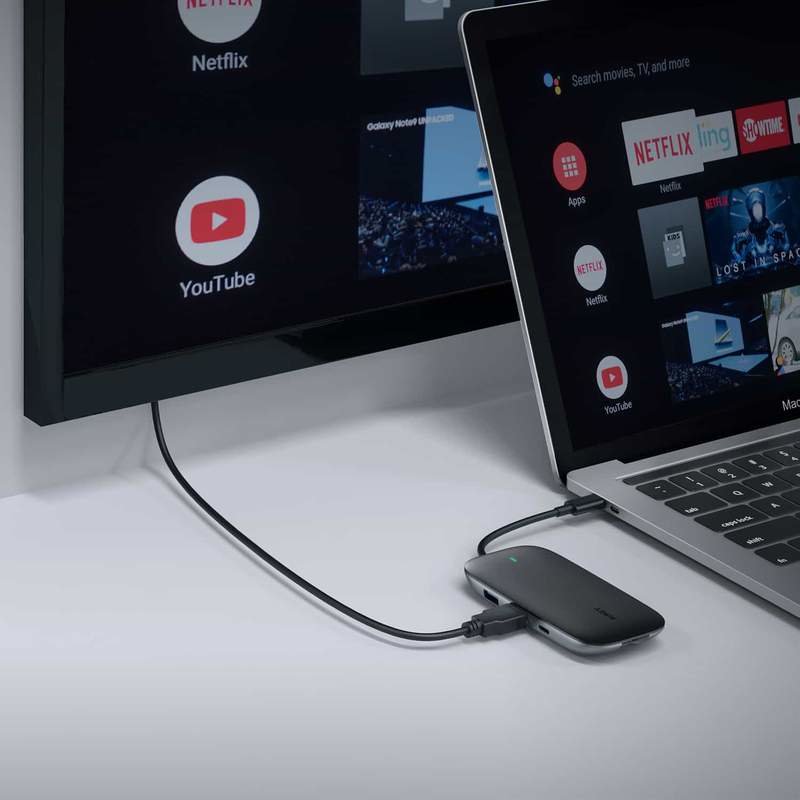 AUKEY CB-C71 notebook dock/port replicator Black