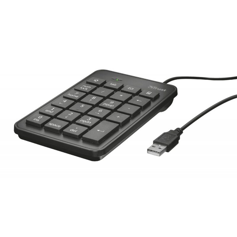 Trust 22221 numeric keypad Notebook/PC USB Black