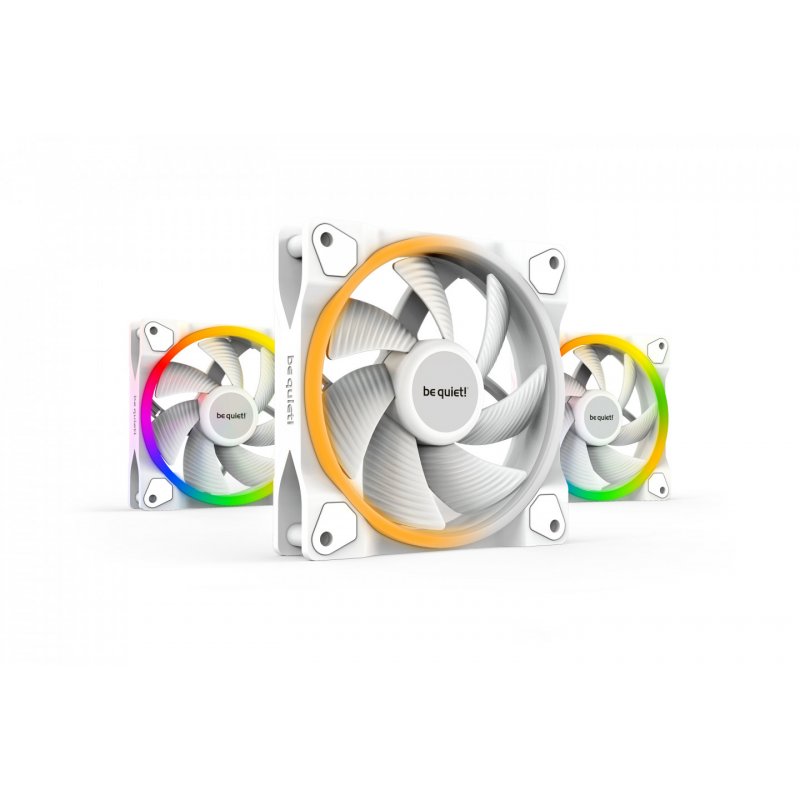 be quiet! Light Wings White | 120mm PWM Triple Pack Boitier PC Ventilateur 12 cm Blanc 3 pièce(s)
