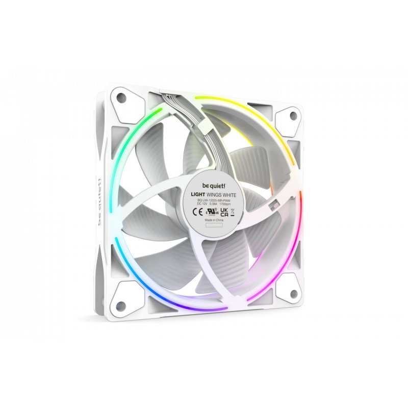 be quiet! Light Wings White | 120mm PWM Triple Pack Boitier PC Ventilateur 12 cm Blanc 3 pièce(s)