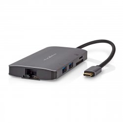 Nedis CCBW64240AT02 station d'accueil USB 3.2 Gen 1 (3.1 Gen 1) Type-C Anthracite