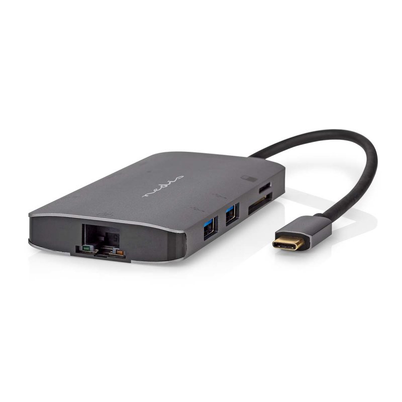 Nedis CCBW64240AT02 notebook dock/port replicator USB 3.2 Gen 1 (3.1 Gen 1) Type-C Anthracite