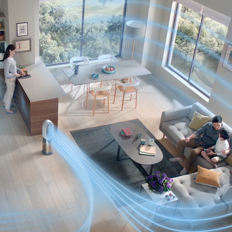 Dyson HP09 27 m² 63 dB 40 W Or, Argent