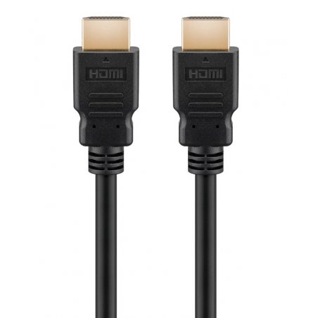 Goobay Ultra High Speed HDMI Cable with Ethernet, 2.1, 8K @ 60 Hz, 4K @ 120 Hz, 48 Gbit/s, PVC, black, 1 m