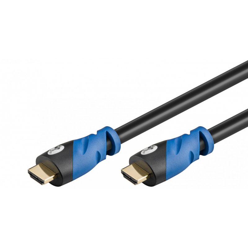 Goobay 0,5m Premium High Speed HDMI Kabel mit Ethernet, 4K (2160p), 18Gb/s, vergoldete Kontakte
