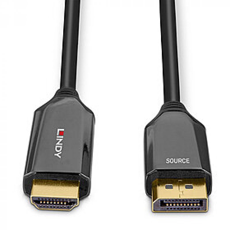 Lindy KB DP-HDMI St-St aktiv8K60 bk 3,0m  40932