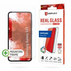Displex Screen Protector + Case for Samsung Galaxy S22/S23, Eco Mounting Frame, scratch resistant