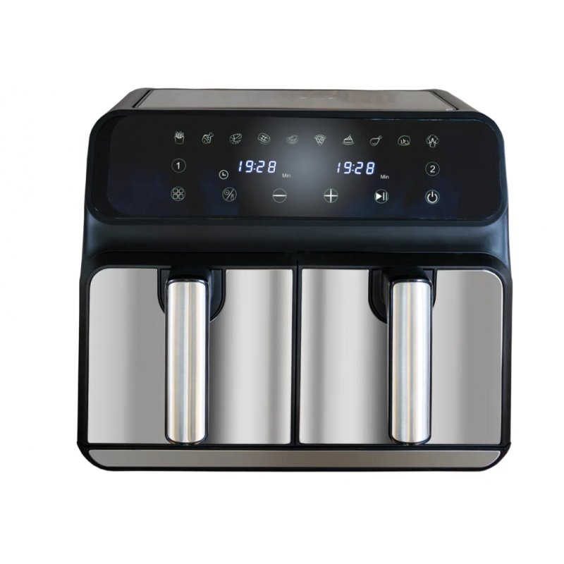 Unold 58685 friteuse Double 8 L Autonome 1700 W Friteuse d’air chaud Noir, Gris