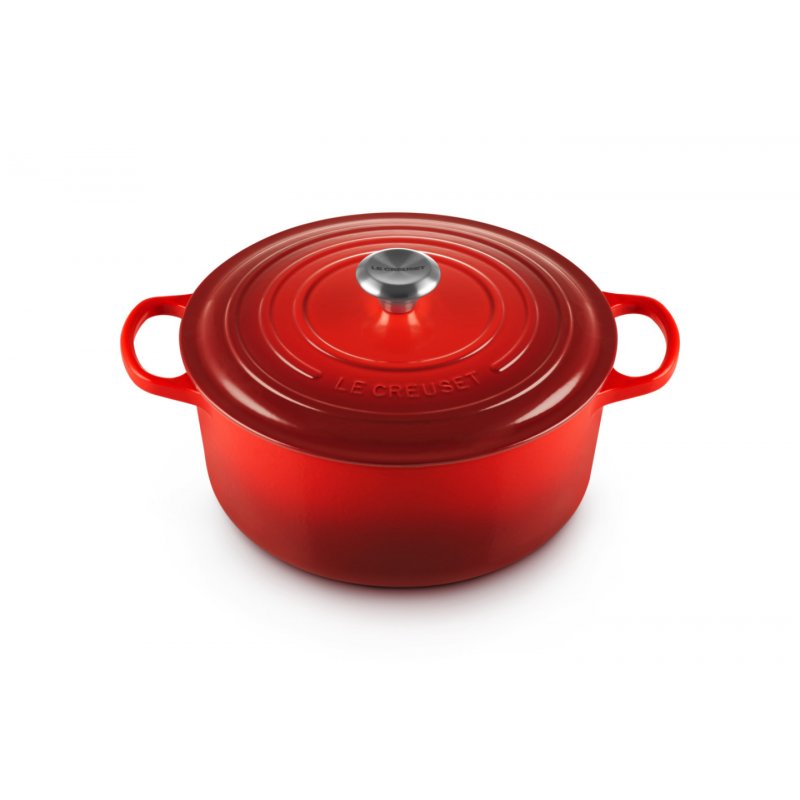 Le Creuset - Cocotte rotonda, 28 cm, 6,7L, Cherry Red