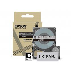 Epson Matte Tape – Grey/Black 24mm(8m) – LK-6ABJ