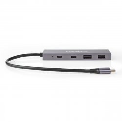 Nedis USB-Hub 1x USB-C™ 3.2 Gen2 - 2x USB-A 3.2 Gen2 , 2x USB-C™ 3.2 Gen2, 4-Port port(s), USB 3.2 Gen2, Stromversor
