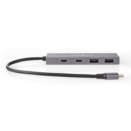 Nedis UHUBU3450AT interface hub USB 3.2 Gen 2 (3.1 Gen 2) Type-C 10000 Mbit/s Anthracite