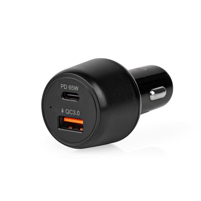 Nedis Car Charger Smartphone Black Cigar lighter Fast charging Auto