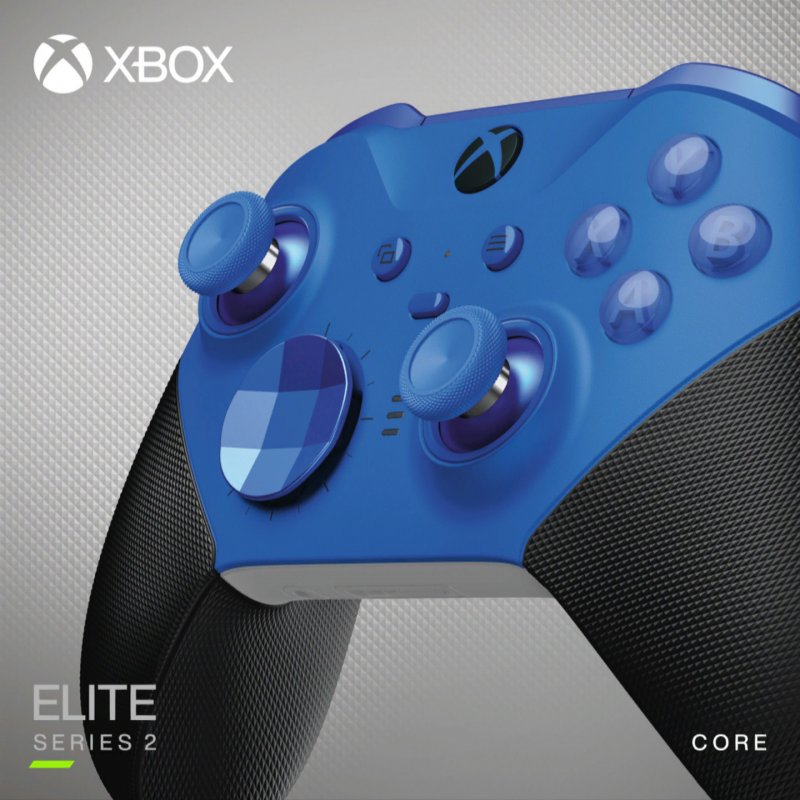 Microsoft Xbox Elite Series 2 - Core Noir, Bleu Bluetooth/USB Manette de jeu Analogique/Numérique PC, Xbox One, Xbox On