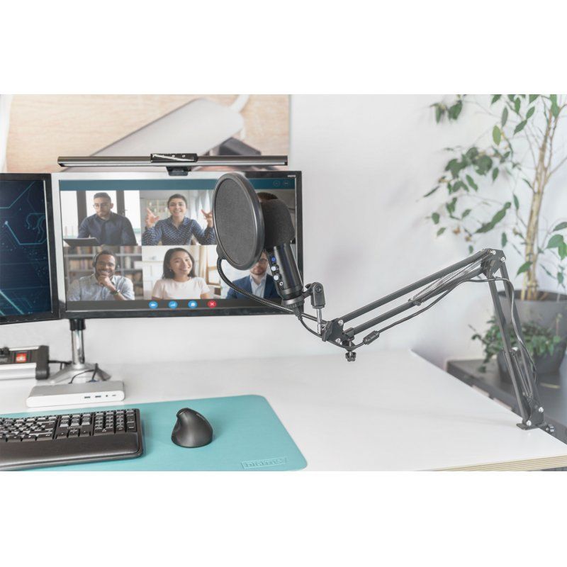 Digitus Microphone à condensateur USB, professionnel