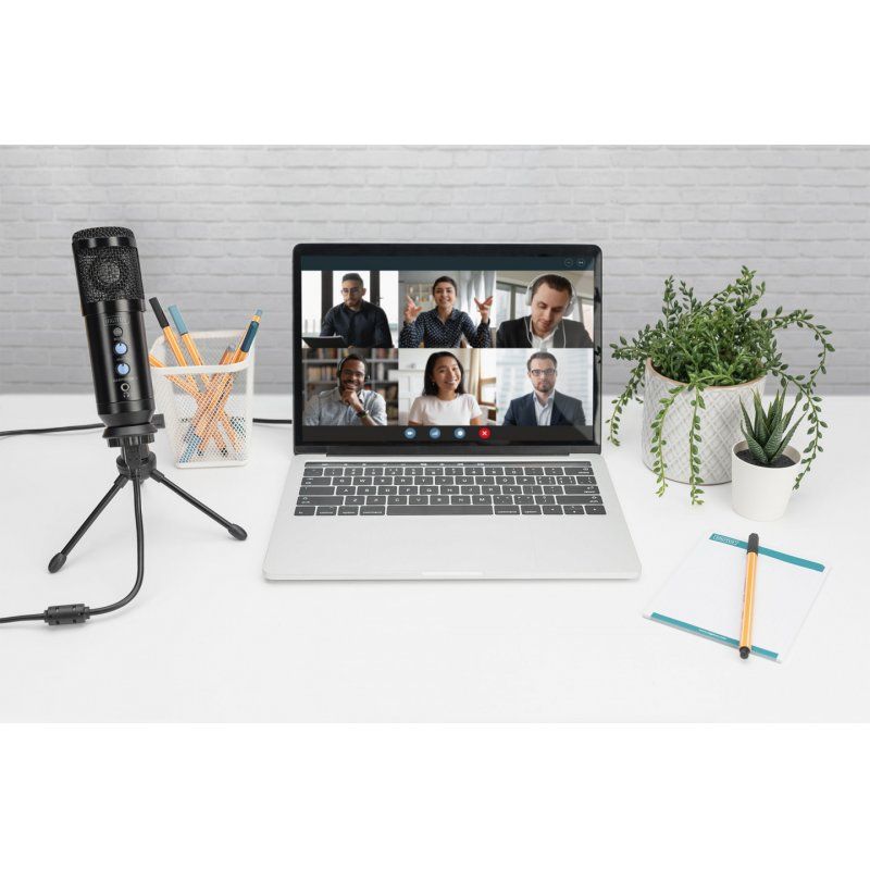 Digitus Microphone à condensateur USB, professionnel