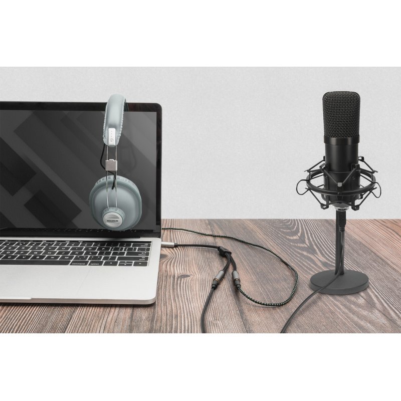 Digitus Répartiteur audio, jack mâle 3,5 mm vers 2 jack femelle 3,5 mm