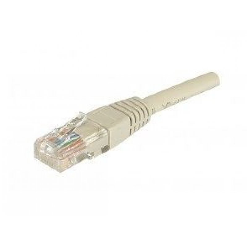 Cable RJ45 patch F/UTP CAT 5 - 2m Gris - Alu / Cuivre 100 Mhz