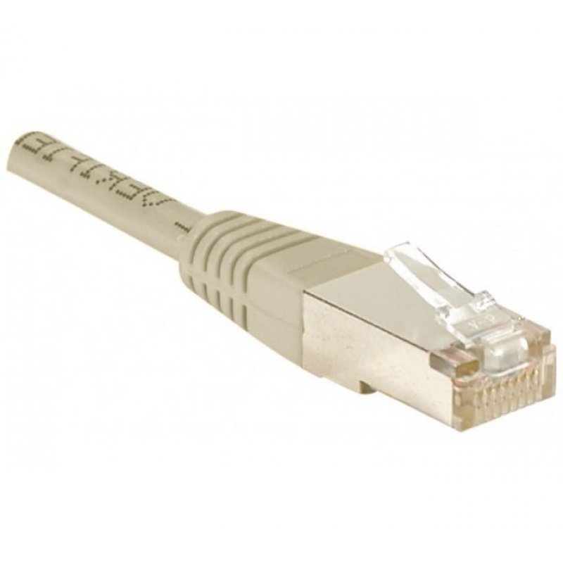 Cable RJ45 patch F/UTP CAT 5 - 5m Gris - Alu / Cuivre 100 Mhz