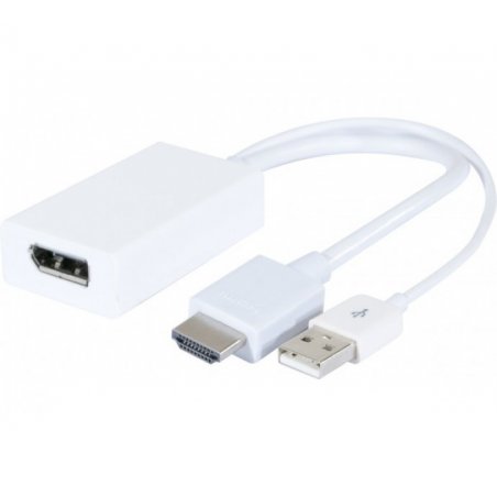 Convertisseur HDMI 1.4 vers DisplayPort 1.2 - 14 cm avec alimentation par USB
