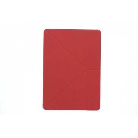 MW-300014 Etui Apple Ipad Pro 9.7" Folio rouge - support multi-positions - coque arrière en polycarbonate translucide