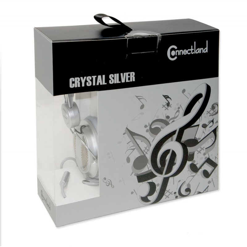 Connectland CL-AUD63026 écouteur/casque Avec fil Arceau Appels/Musique Argent