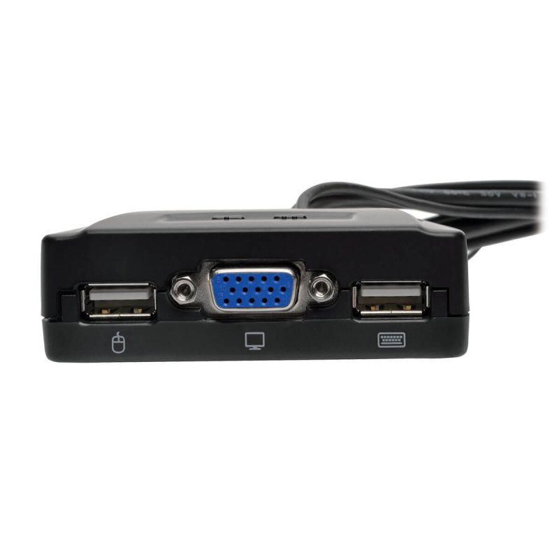 Tripp Lite B032-VU2 2-Port USB/VGA Cable KVM Switch with Cables and USB Peripheral Sharing