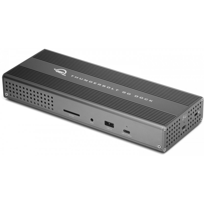 OWC Thunderbolt 4 Go Dockingstation, Integriertes Netzteil, Bis zu 90 W Ladeleistung, Anschluss eines 8K- / bis zu zwei 