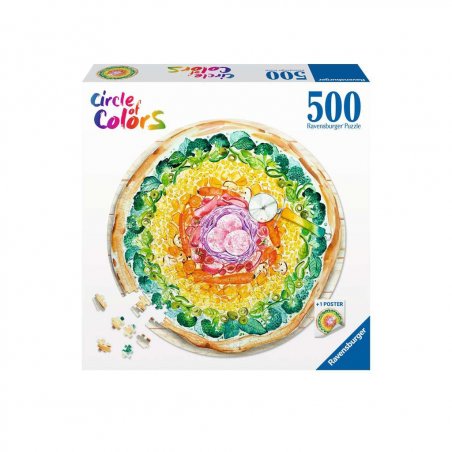 Ravensburger Puzzle rond 500 p - Pizza (Circle of Colors)