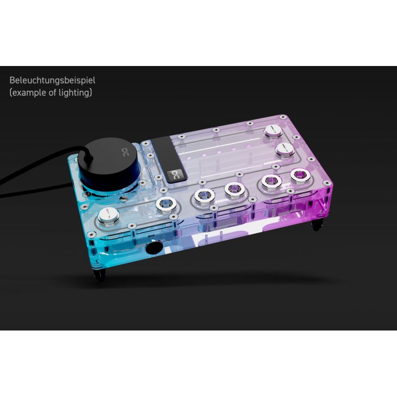 Alphacool Core Distro Plate 240 mm Rechts mit VPP, ARGB - Acryl