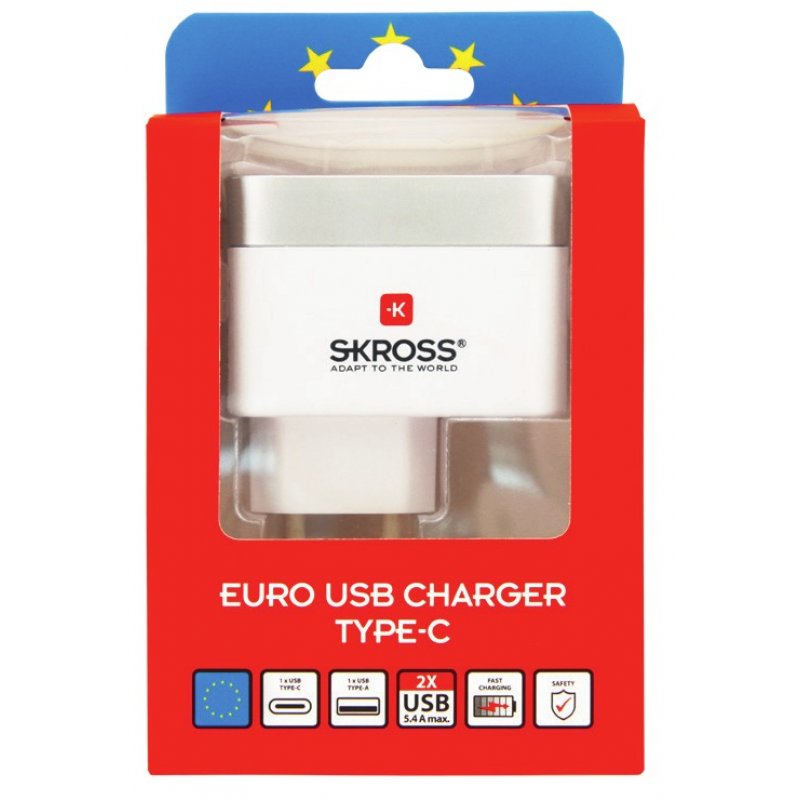 Skross 2.800131 chargeur d'appareils mobiles Universel Blanc Secteur Intérieure
