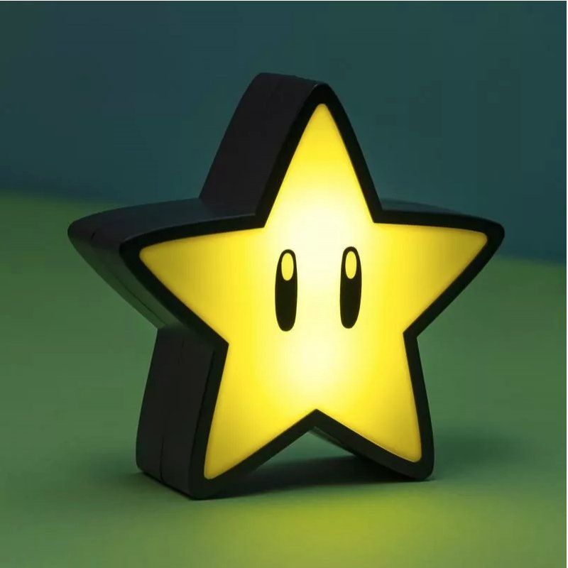 Paladone Super Mario Super Star Figurine lumineuse décorative Noir, Jaune