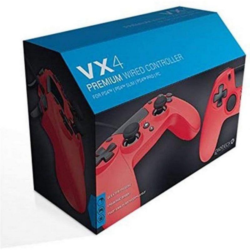 Gioteck VX4 Red USB Gamepad Analogue / Digital PC, PlayStation 4