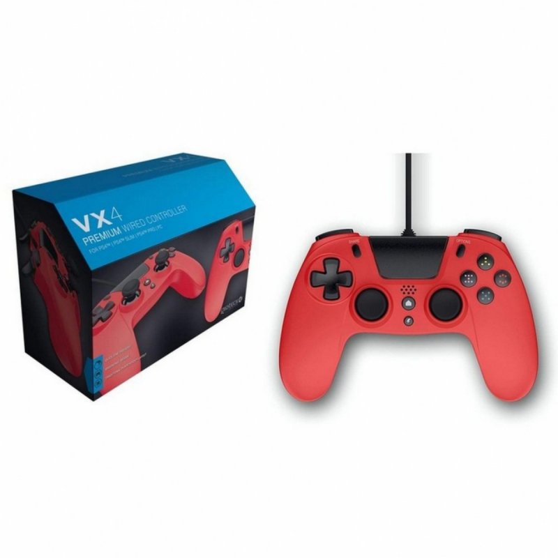 Gioteck VX4 Rouge USB Manette de jeu Analogique/Numérique PC, PlayStation 4