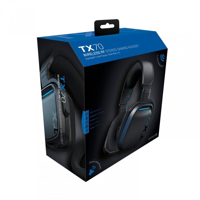 Gioteck TX70 Headset Wireless Head-band Gaming USB Type-A Black