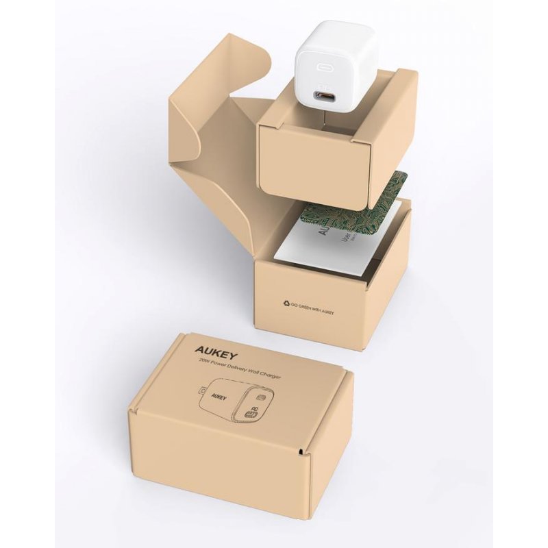 Aukey - Chargeur USB-C PD 20W PA-B1-WT Omnia Mini Blanc