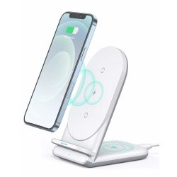 AUKEY LC-A2-WT chargeur d'appareils mobiles Écouteurs, Téléphone portable, Smartwatch Blanc USB Recharge sans fil Cha